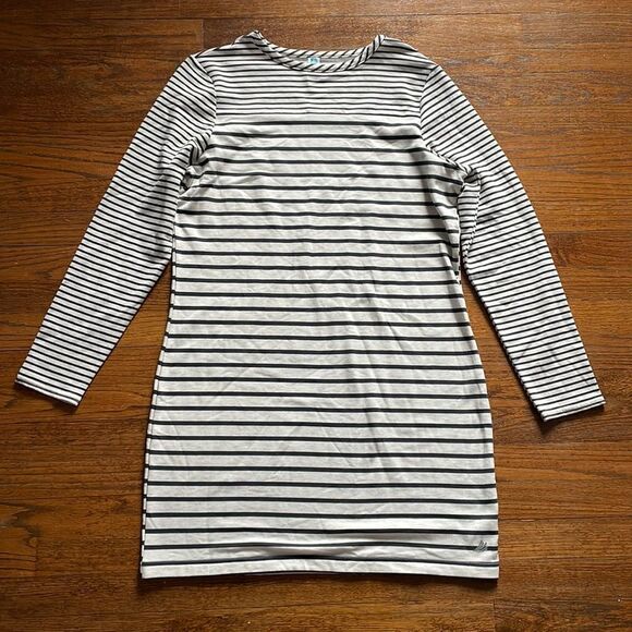 Free Country Free2b Long Sleeve Striped Sweatshirt Dress - Picture 1 of 6